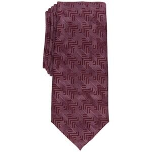 Alfani Tie Mens Red Necktie‎ Crest Geo Red Geometric NWT